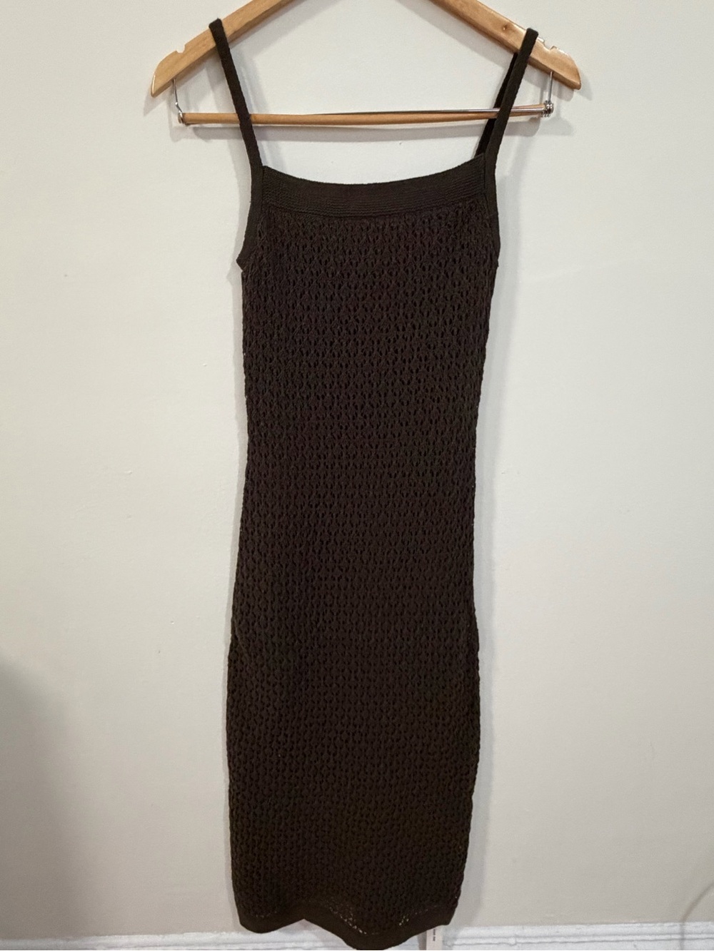 Reformation Demi Linen Cotton Sweater Dress Brown - Size XS